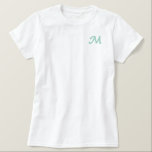 Modern Elegant Monogram Embroidered Shirt<br><div class="desc">Your monogram modern and elegant embroidered on your shirt. Very nice gift for birthday or mother's day.</div>