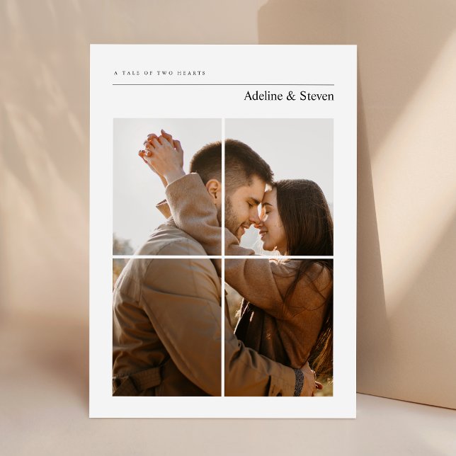 Modern Elegant Monogram Photo Wedding Invitation (Creator Uploaded)