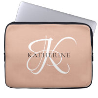 Modern Elegant Monogram Script Blush Pink