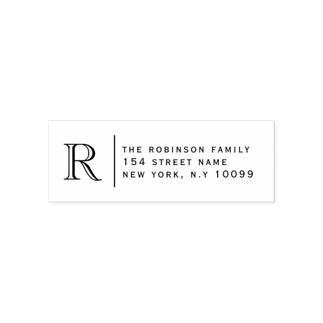 Modern Elegant Monogram Self-inking Stamp (Design)