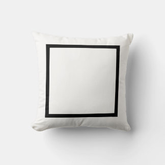 Modern elegant MONOGRAM solid Black Throw Pillow