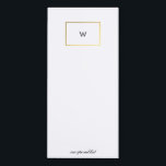 modern elegant monogram square foils magnetic notepad<br><div class="desc">Modern elegant monogram square foils, choose your customisable foil gold, rose gold or silver when editing your design. If required change the colour inside the square to emphasise the area. • Monogram/Name • To Do Lists • Message Board • Grocery List • Shopping List • Monogrammed • Personalized • Family...</div>