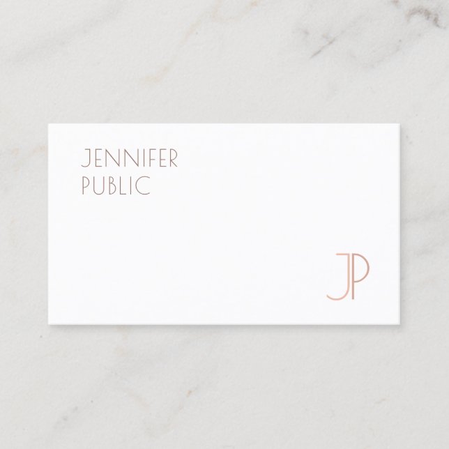 Modern Elegant Monogram Template Professional Busi Business Card (Front)
