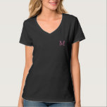 Modern Elegant Monogram Template Women's V-Neck T-Shirt<br><div class="desc">Modern Elegant Monogram Template Women's V-Neck T-Shirt.</div>