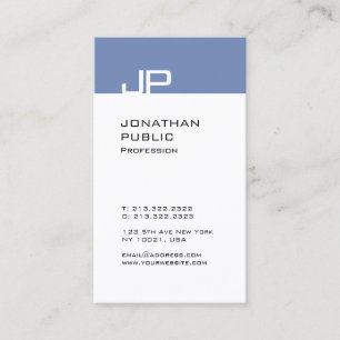 Modern Elegant Monogram Trendy Simple Design Plain Business Card