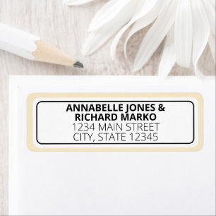 Modern Elegant Monogram Wedding Address Label