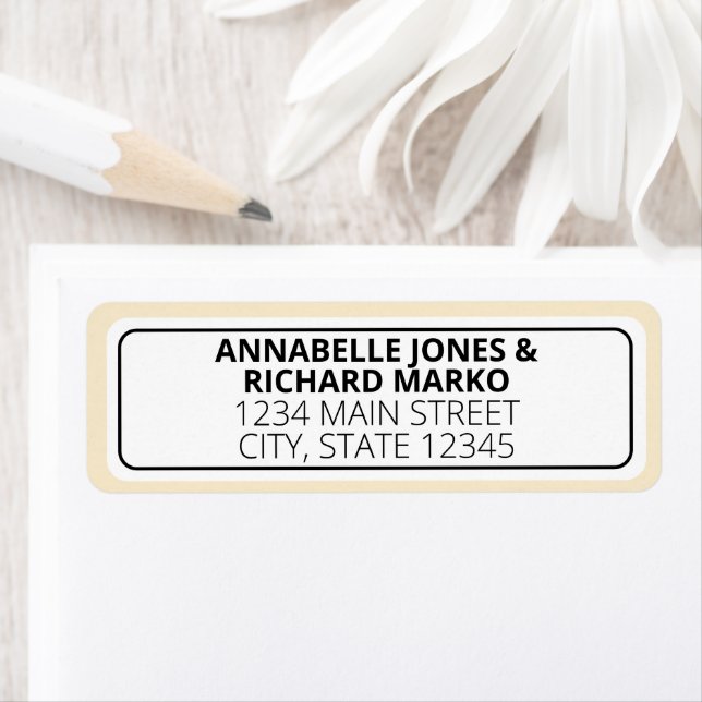 Modern Elegant Monogram Wedding Address Label (Insitu)