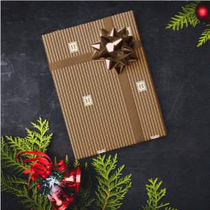 Modern Elegant Monogram Wrapping Paper