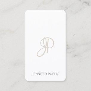Modern Elegant Monogrammed Design Template Business Card
