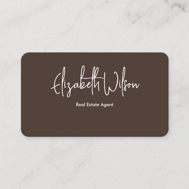 Modern elegant monogrammed realtor QR code  Business Card (Front)
