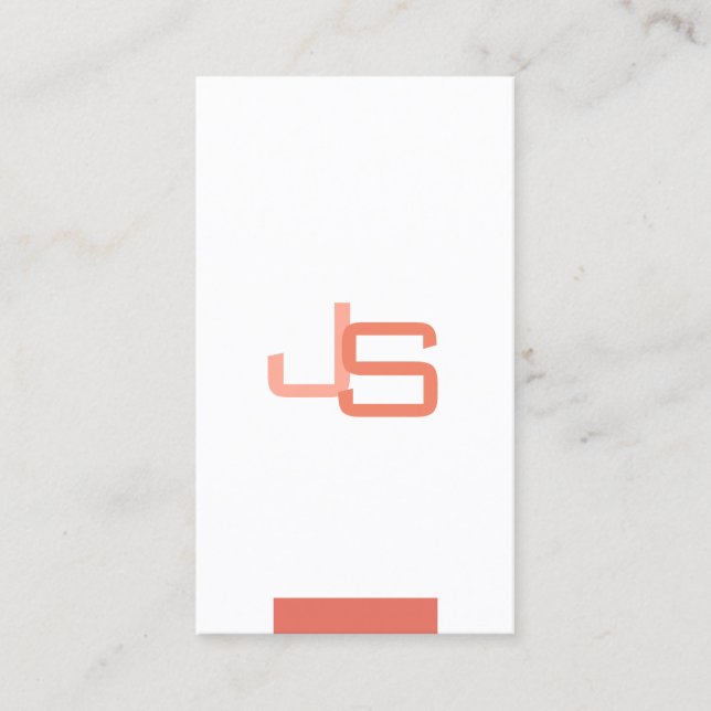 Modern Elegant Monogrammed Template Professional Business Card (Front)