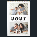 Modern Elegant Multi Photo Calendar<br><div class="desc">Personalized and chic calendar.</div>