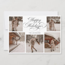 Modern Elegant Multi Photo Collage Christmas