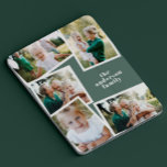 Modern elegant multi photo family chic sage green iPad air cover<br><div class="desc">Modern elegant multi photo family stylish elegant design. Ideal thoughtful birthday,  Mothers day,  Fathers day,  or Christmas day gift. Sage green colour can be personalized.</div>