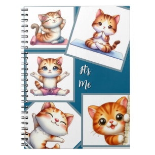 Modern elegant multi photo family stylish Blue Notebook