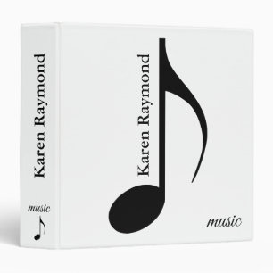 Modern Elegant Music Note Binder