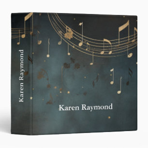 Modern Elegant Music Note Binder