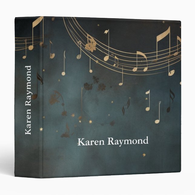 Modern Elegant Music Note Binder (Front/Spine)