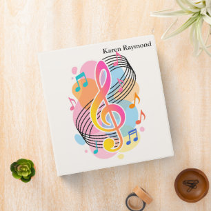 Modern Elegant Music Note Binder