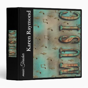 Modern Elegant Music Note Binder