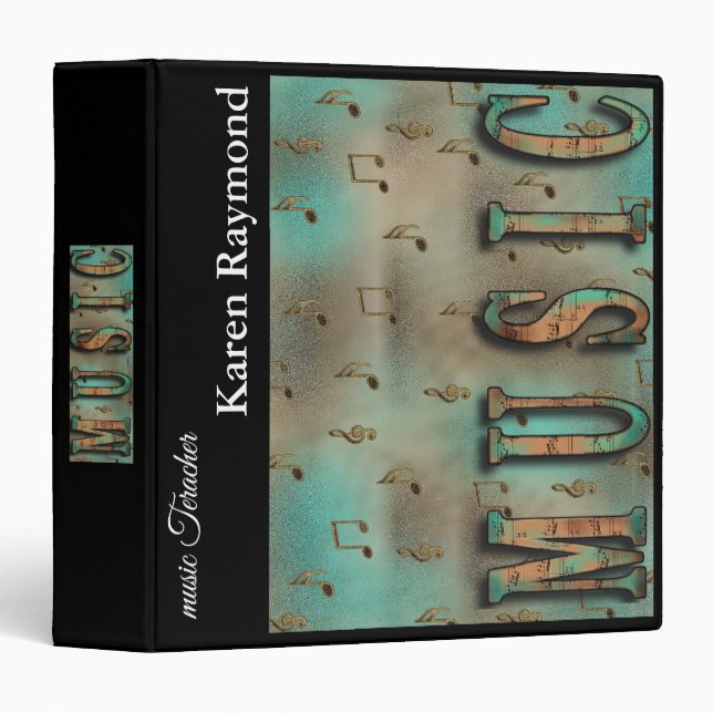 Modern Elegant Music Note Binder (Front/Spine)