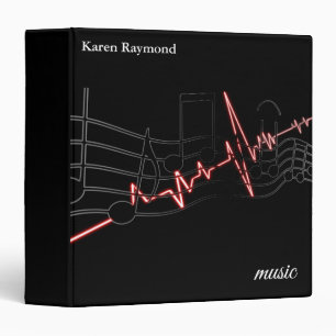 Modern Elegant Music Note Binder