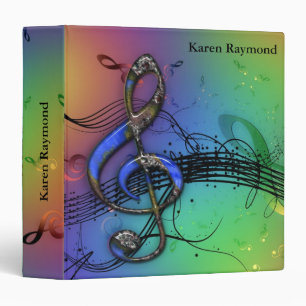 Modern Elegant Music Note Binder