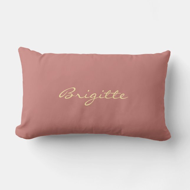Modern Elegant Name Handwritten Script Template Lumbar Pillow (Front)