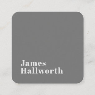 Modern Elegant Name & Monogram   Dark Grey & Black Enclosure Card