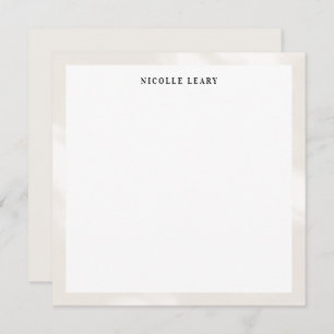 Modern Elegant Name Monogram Dusty Biege Gradient Card