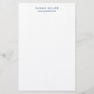 Modern Elegant Navy Blue Personal Stationery 