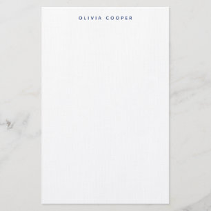 Modern Elegant Navy Blue Personal Stationery