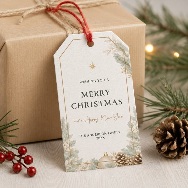 Modern Elegant Neutral Christmas  Gift Tags (Modern Elegant Neutral Christmas Gift Tags)