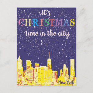 Modern Elegant New York City Skyline Greeting Card