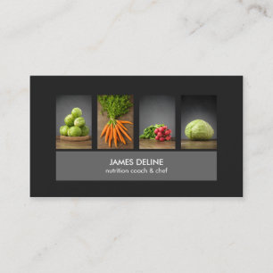 Modern Elegant Nutrition Chef Business Card