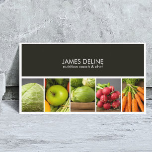 Modern Elegant Nutritionist Chef Business Card