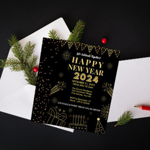 Modern & Elegant NYE Celebration  Invitation