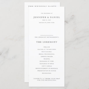 Modern Elegant Order of Service / Wedding Program