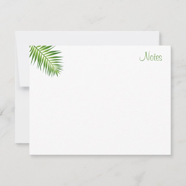 Modern Elegant Palm Leaves Hand Script Template (Front)