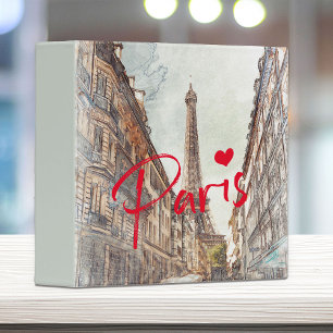Modern Elegant Paris Eiffel Tower Binder