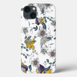 Modern Elegant Passion Flowers iPhone 13 Case