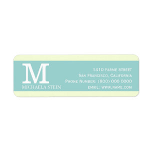 modern & elegant, pastel blue, monogrammed