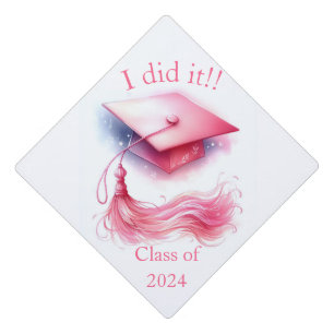 Modern Elegant Pastel Graduation Cap