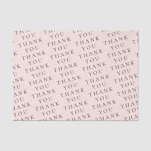 Modern Elegant Peach Black Thank You Custom  Tissue Paper