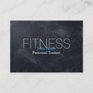 Modern Elegant Personal Fitness Trainer Chalkboard Business Card