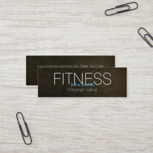 Modern Elegant Personal Fitness Trainer Mini Busin Business Card
