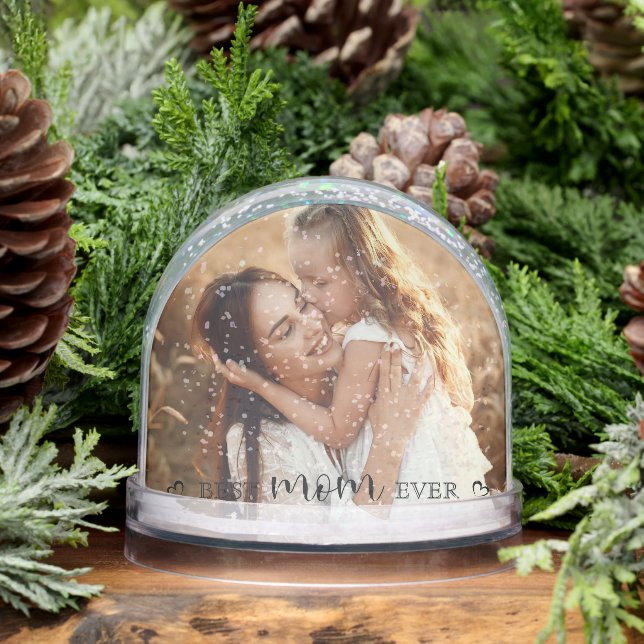 Modern Elegant Personalized Gift for Mom Snowglobe (Winter)