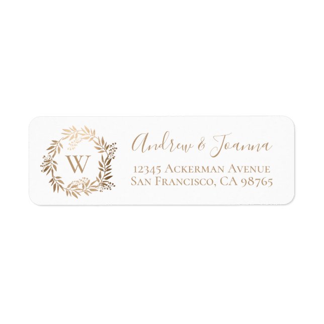 Modern Elegant Personalized Gold Monogram (Front)