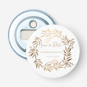 Modern Elegant Personalized Gold Monogram Bottle Opener