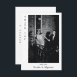 Modern Elegant Personalized Message Photo Wedding Thank You Card<br><div class="desc">This modern elegant wedding thank you card features your photo and personalized message.</div>